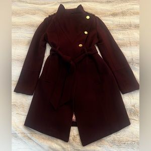 Women’s Guess Maroon Peacoat